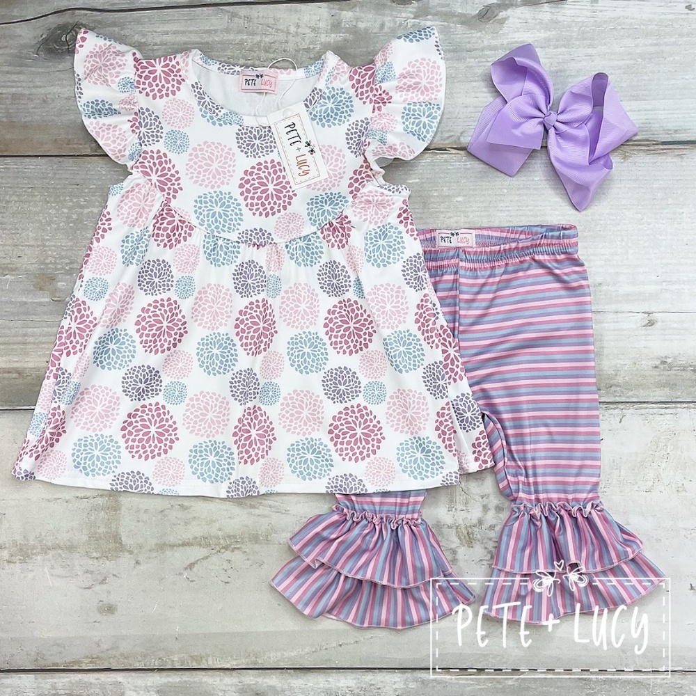 Pete and Lucy Floral Pant Set - 7/8